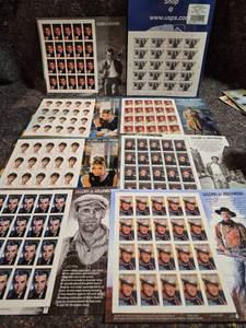 lot 32 image: USPS Legends of Hollywood Stamp Sheets Collection Multiple Denominations