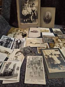 lot 61 image: Lot of 20 Photographs Family Portraits Street Scenes Historical Images