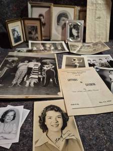 lot 62 image: Lot of Framed and Unframed Black and White Photographs and Documents 1950s