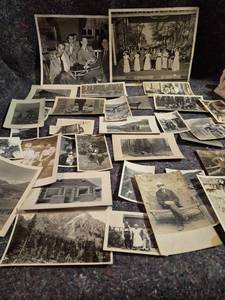 lot 63 image: Lot of 30 Black and White Photographs Landscapes Portraits Group Scenes
