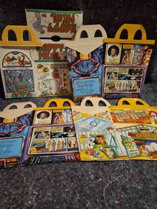 lot 84 image: Lot of for vintage Happy Meal boxes