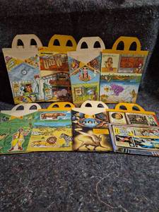 lot 85 image: McDonalds Happy Meal Box Collection 1980s Lot 4 Boxes