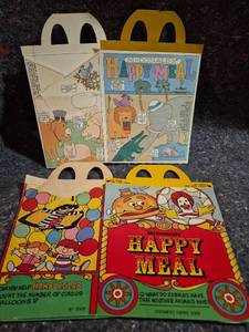 lot 86 image: McDonalds Happy Meal Box Lot of 2 Vintage Promotional Boxes