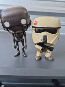 lot 115 image: Funko Pop Star Wars K-2SO and Stormtrooper Figure Lot 2 Pieces - Bobbleheads