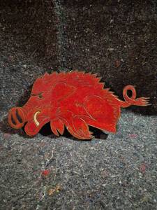 lot 151 image: Red Enamel Hedgehog Pendant Charm with Loop