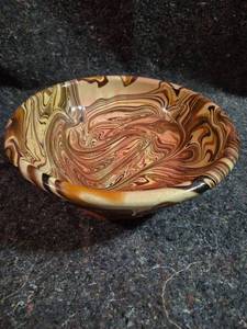lot 158 image: Marbled Ceramic Bowl with Wavy Rim