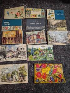 lot 164 image: Hallmark Date Book Lot 13Books Various Years 1955-1965, 67, 68 - Some Filled Out How Neat