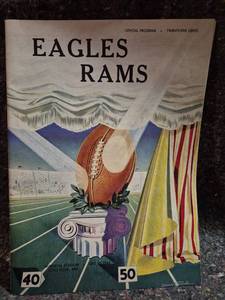 lot 183 image: Eagles Rams Official Program September 10 1949 Memorial Stadium Little Rock