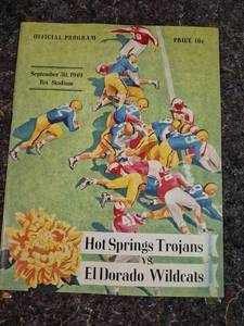 lot 190 image: Official Program Hot Springs Trojans vs. El Dorado Wildcats September 30, 1949