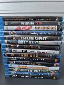 lot 204 image: Lot of 15 Blu-ray Discs Movies Including Apocalypse Now, Predator 3D, True Grit - All Discs Present