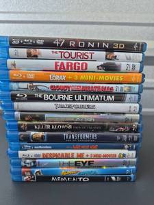 lot 208 image: Blu-ray DVD Lot 15 Films Ronin 3D Tourist Fargo Lorax Bourne - All Discs Present