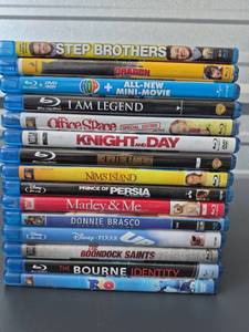 lot 212 image: Blu-ray DVD Movie Lot 15 Titles Step Brothers Dragon I Am Legend Office Space