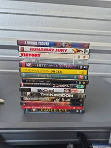 lot 214 image: DVD Movie Lot 15 Films A Bridge Too Far Runaway Jury Victory History of Violence - All Discs Present
