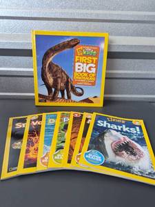 lot 216 image: National Geographic Little Kids First Big Book of Dinosaurs with 8 Reader Books Lot