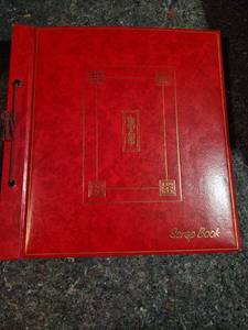 lot 401 image: Springfield Photo Mount Co. No. 893 Padded Leatherette Scrap Book 12.5 x 12.5 in.