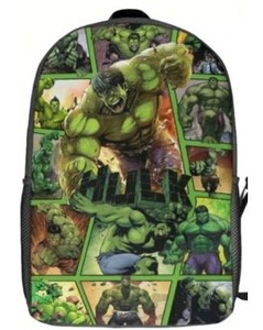 lot 19321 image: Hulk Comic Book Print Backpack, 2 Pack