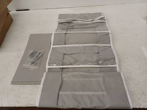 lot 19348 image: Hanging Closet Organizer Storage System Gray, 3 Pack