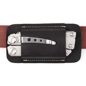 lot 19386 image: Black Leather  Knife Belt Pouch 2 Pack