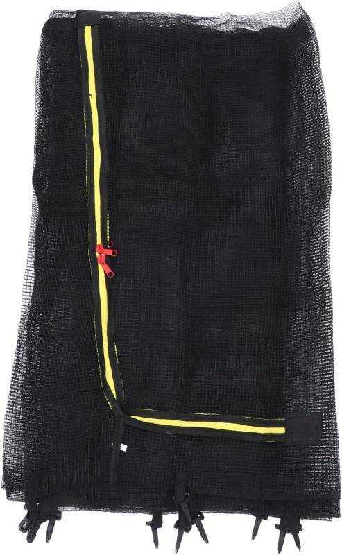 lot 371364 image: Trampoline Safety Net with Straight Poles Protective Enclosure Replacement Netting for Outdoor Trampolines High-Strength Weather-Resistant Barrier