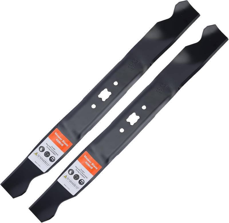 lot 251650 image: Grasscool 21 Deck Troy Bilt Mower Mulching Blades Replacement 942-0741A  Fits 742-0741A TB110 TB240 TB230 TB130 TB200 TB130XP TB160 TB210 TB320 Lawn Tractor Parts,Bagger Sharp Cuts Side Discharge