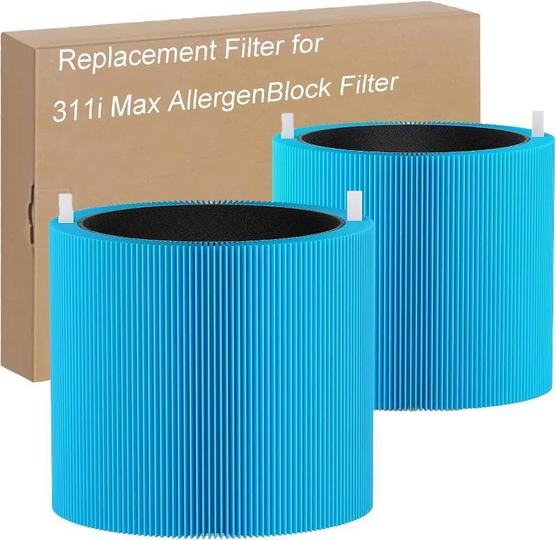 lot 242161 image: 311i MAX AllergenBlock Replacement filter Compatible with Blue Pure 311i Max AllergenBlock Air Purifier,Premium Filter & Activated Carbon Filter-F3MAX AllergenBlock Filter,2 pack