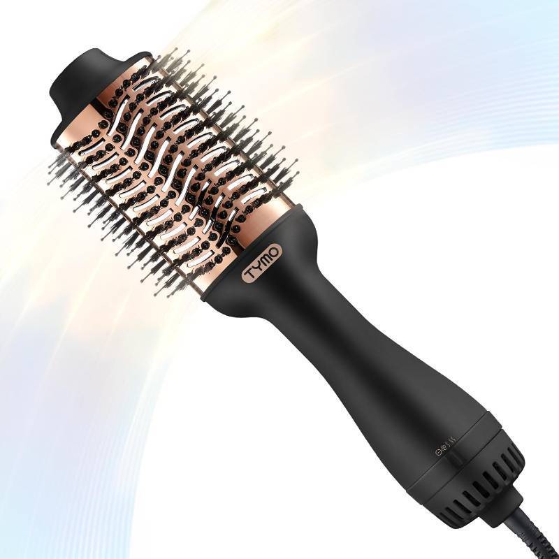 lot 231557 image: TYMO Hair Dryer Brush Blow Dryer Brush in One, 4 in 1 Ionic Hairdryer and Styler Volumizer with Oval Titanium Barrel, Hot Air Straightener for Smooth Frizz-Free Blowout, Gold, 2.85 Inch