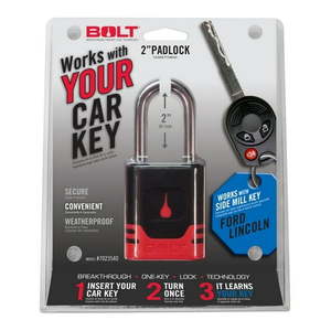 lot 19489 image: Bolt 2in Padlock Works with Ford Lincoln Car Key