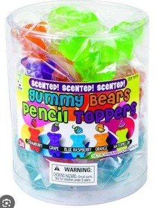 lot 19510 image: Raymond Geddes Gummy Bear Scented Pencil Topper 24 Pack