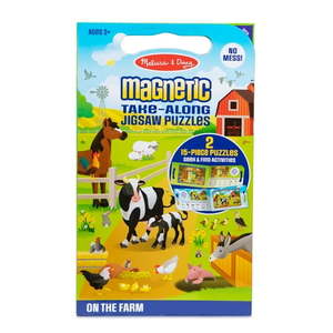 lot 19523 image: Melissa & Doug Magnetic Jigsaw Puzzles Travel Toy Farm