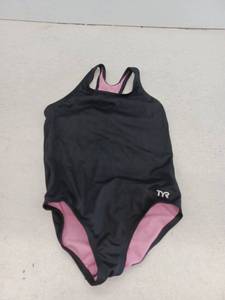 lot 19544 image: TYR Solid Swimsuit One-Piece Black Pink, Large