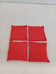 lot 19556 image: Set of 4 Red Cornhole Bags, Red