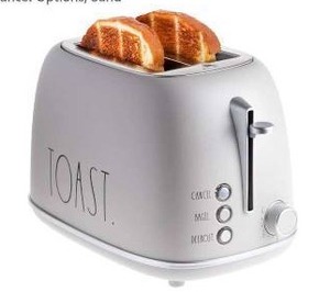 Rae Dunn Retro Rounded 2-Slice Bread Toaster Sand