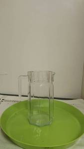 lot 209 image: Glass Pitcher with Pour Spout and Handle -