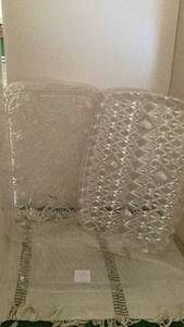 lot 278 image: 3 Decorative Glass Plates with Star and Geometric Patterns trays -&nbsp