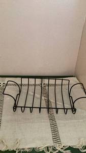 lot 294 image: Metal Wire Wall Shelf Rack with Curved Sides -