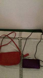 lot 312 image: Small Crossbody Bags Lot of 2 Red and Purple -