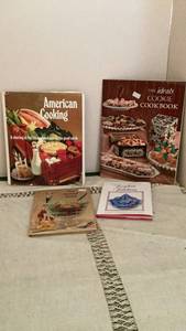 lot 329 image: Lot of 4 Cookbooks American Cooking, The Ideals Cookie Cookbook, The Salad Bowl, Napkin Folding -&nbsp