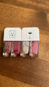 lot 339 image: Nail Polish Set 4 Piece Pink Shades with Animal Character Cards&nbsp