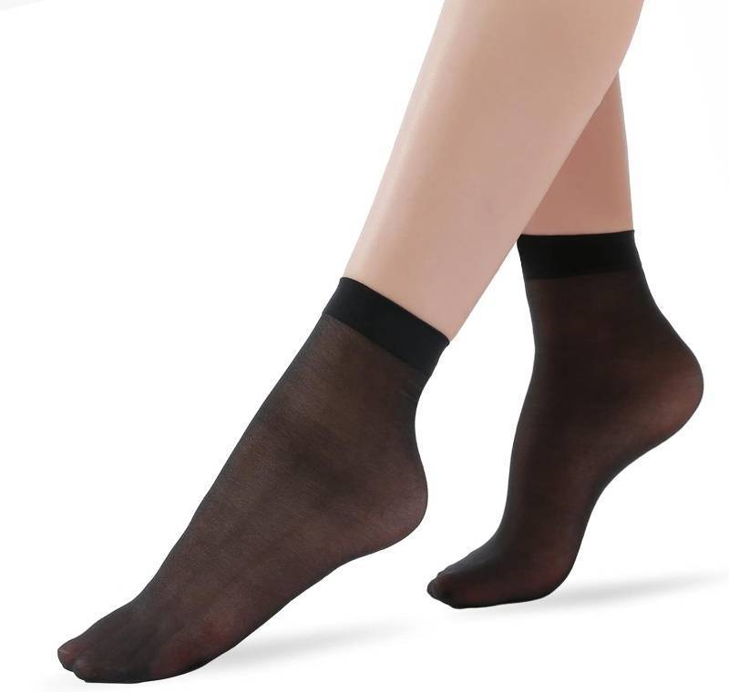 lot 65939 image: MED WAKUNA 11 Pairs Womens Ankle High Sheer Socks -20D Nylon Reinfored Toe Pantyhose Socks for Women