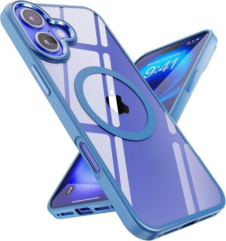 lot 65878 image: SUCGLES for iPhone 16 Plus Case with MagSafe, N56 Ultra Strong Magnet, 12FT Drop Protection, Anti-Yellowing, Magnetic Slim Phone Case for Apple 16 Plus (Ultramarine)