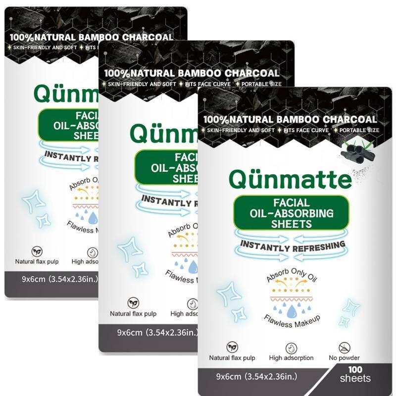 lot 67509 image: Blotting Paper for Oily Skin,Makeup Oil Absorbing Sheets for Face, Natural Bamboo Charcoal Facial Oil Blotter,Individual Premium Oily Face Oil Control Paper,Travel Size Oil Absorbent Pads for Face