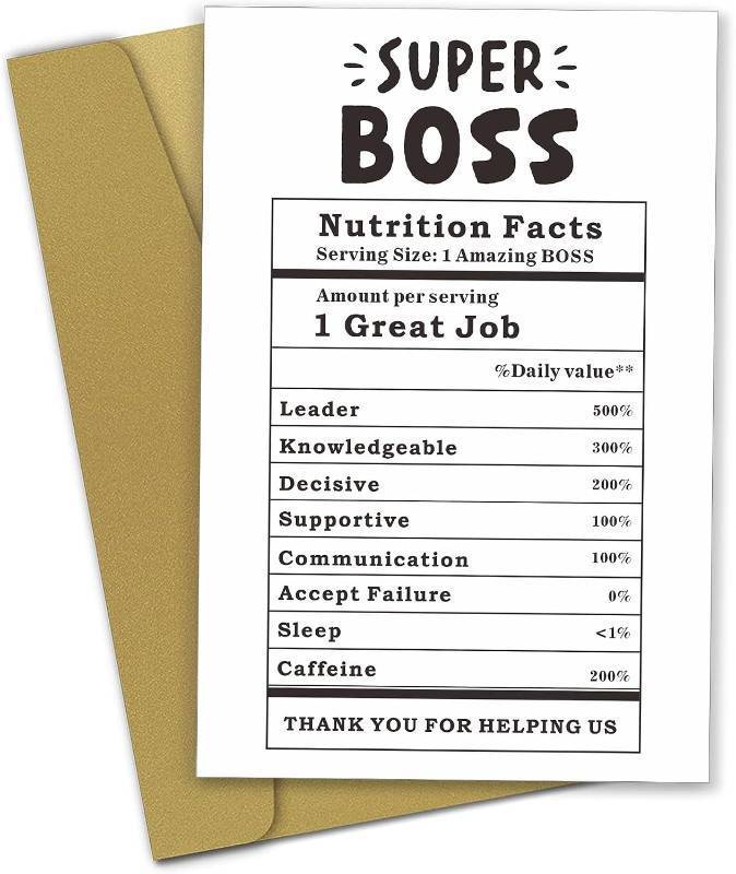 lot 67559 image: Insaizom Bosses Day Cards, Funny Boss Gifts for Men and Women, Boss Birthday Card, Bosses Day Gifts for Male and Female, white