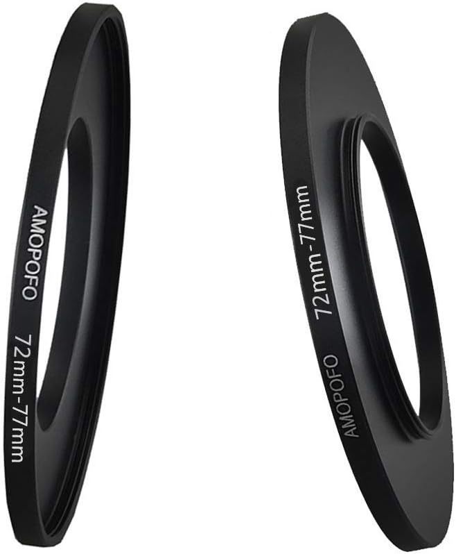 lot 67580 image: 72mm to 77mm Step-Up Ring Filter adapter72mm to 77mm Camera Filter Ring for 77mm UV,ND,CPL,Metal Step Up Ring