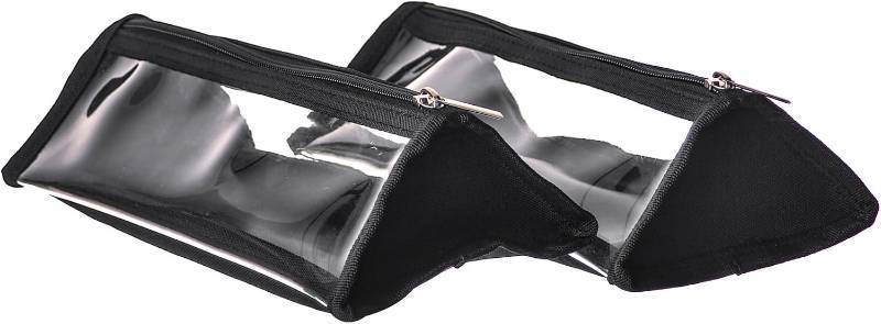 lot 67617 image: TSA Approved Clear Travel Toiletry Bag for Women & Men 3-1-1 Liquids Carry On Black Makeup Bag Small 2 Packs Water resistant Travel Organizer