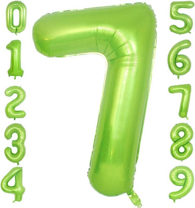 lot 67630 image: Green Foil Balloons Number 7, 42 inch