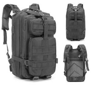 lot 66708 image: NEW Tactical Backpack 3 Day Assault Pack Molle Bag Rucksack 30L Thick Material BLACK