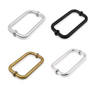 lot 66710 image: Shower Glass Door Handle Pull 8 Inch Set 14 to 12 Glass Thickness BLACK