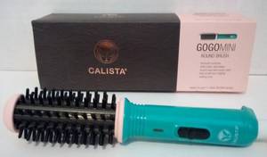 lot 85597 image: Calista GoGo Mini Round Brush Travel Size Ceramic Ionic Styling Tool 365F Jade