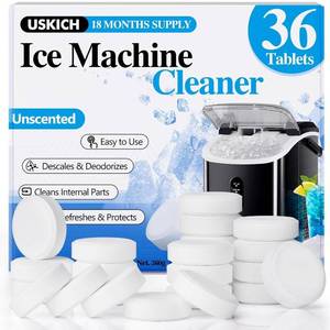 lot 85601 image: Ice Machine Cleaner & Descaler Tablets - 36ct Nickel Safe for Countertop NEW