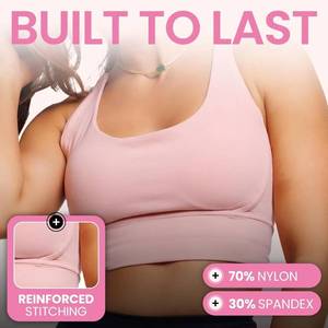 lot 85619 image: Womens High Impact Sports Bra - Small Pink Criss-Cross Back Gym Bra SMALL